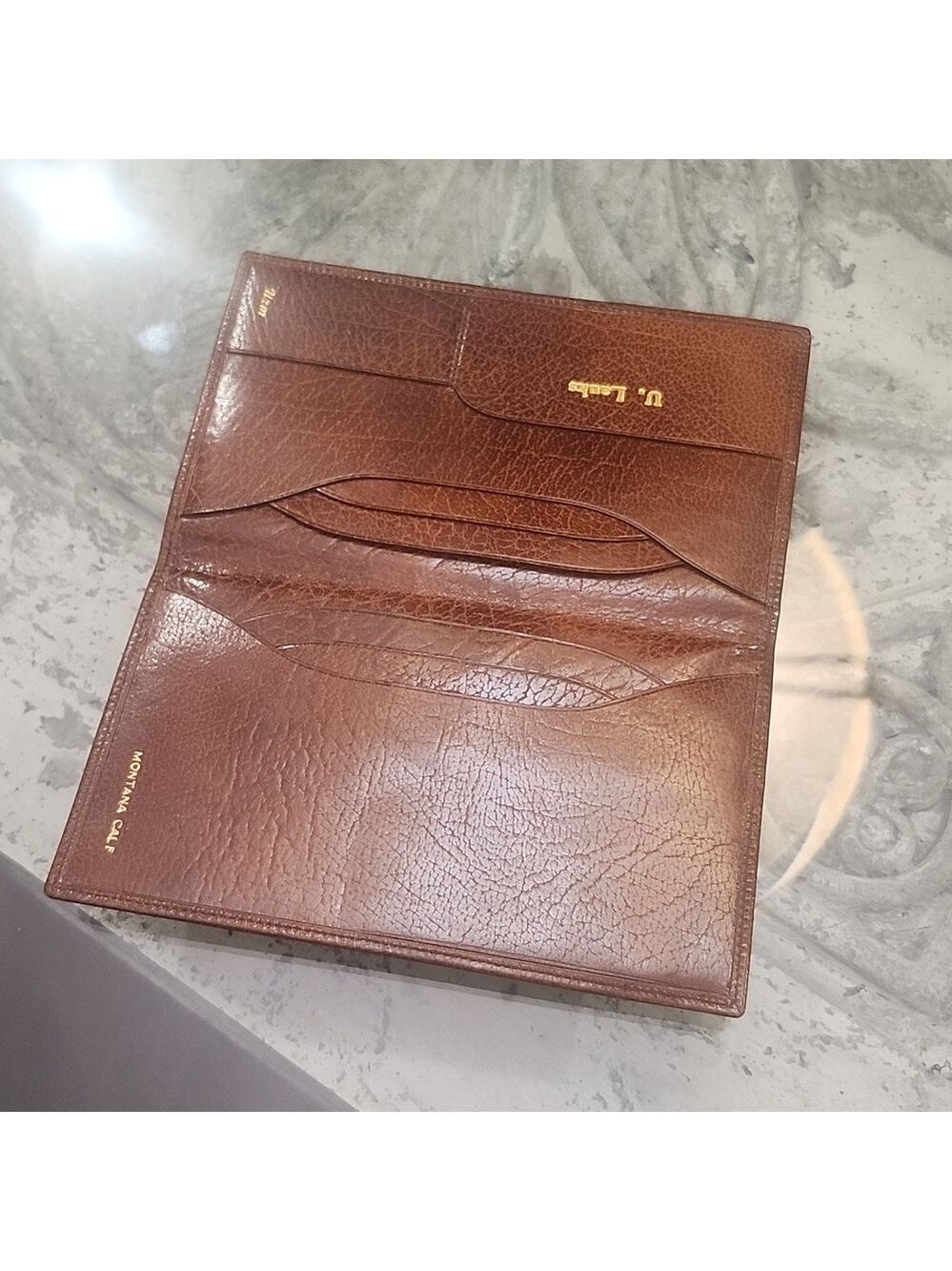 1960 Vintage Wallet Case Passport Montana Calf Bifold Like New